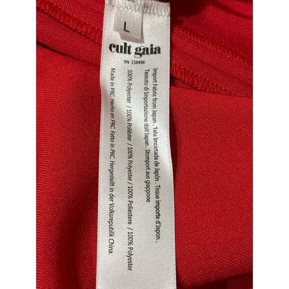 Cult Gaia Cody Gown in Amanita Luxe Twill In Red Large New Womens Maxi Dress - Picture 10 of 16